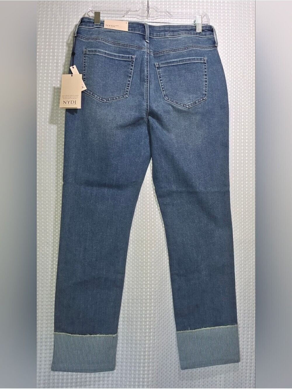 NYDJ Slim Ankle Jeans Coastal Cuff Quiet Luxury Denim NWT Sz 8 - Picture 8 of 12